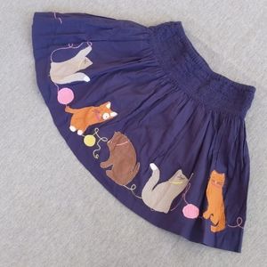 Mini Boden Lined Cat Skirt